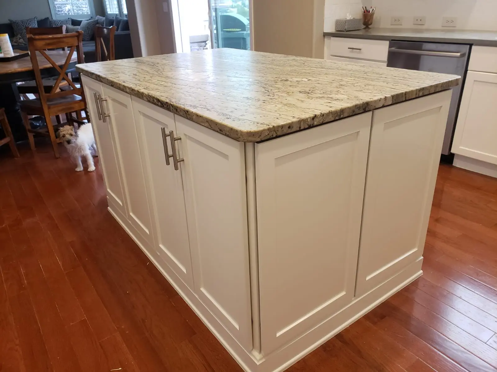 White island cabinet painting